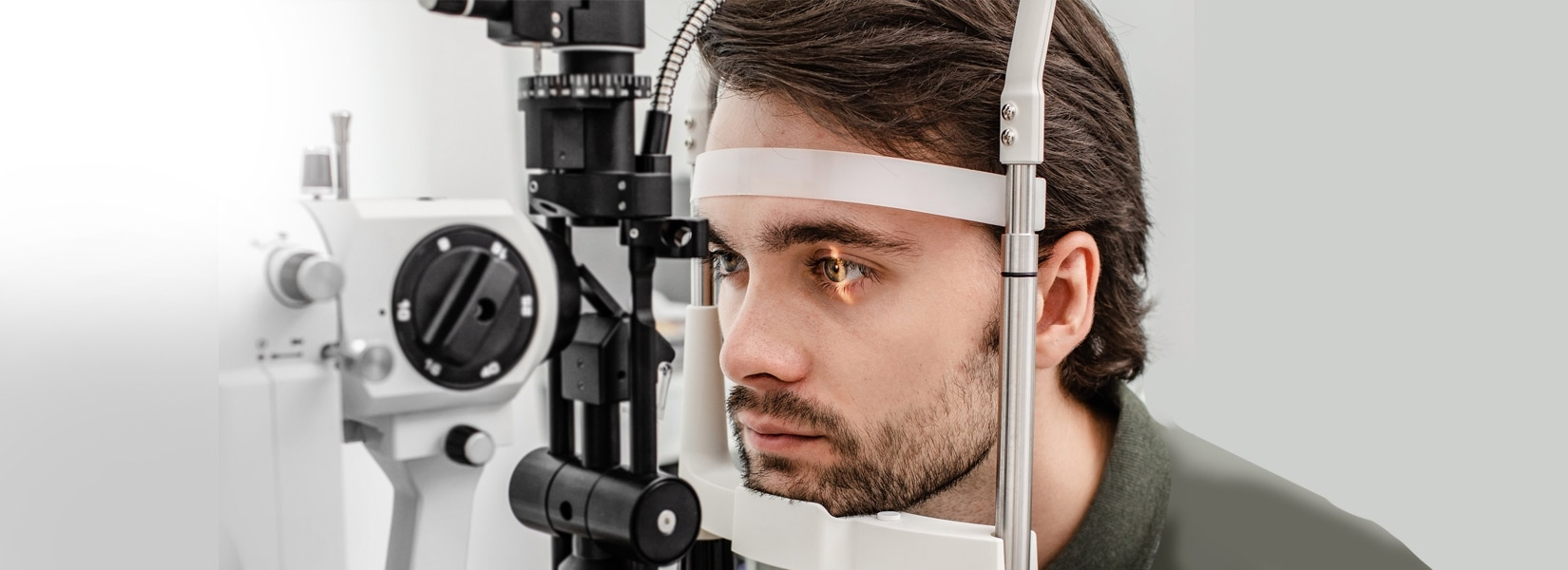 young man during eye exam in Winter Park